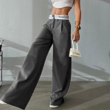 Women Waist Letter Widde Leg Pants