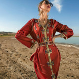 Hand-sewn Drill Party Robe Long Dresses