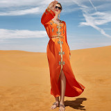 Hand-sewn Drill Party Robe Long Dresses