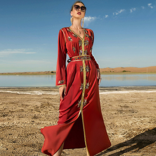 Hand-sewn Drill Party Robe Long Dresses
