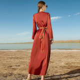 Hand-sewn Drill Party Robe Long Dresses