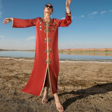 Hand-sewn Drill Party Robe Long Dresses