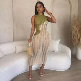 Sultry Knit Colorblock Dress