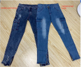 Men's Fashion Distressed Knee Zip Skinny Jeans