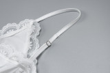 Sexy Lace V-Neckline Open Front Delicate Floral Camisole