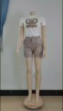 Summer Embroidery + Printing Short Sleeve Shorts Set