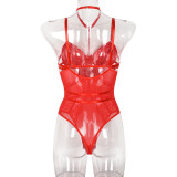 Lace Patchwork Sexy Halter Slimming bodysuit for Women