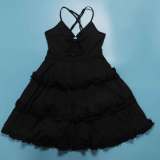 Sexy Sweet Daily Party Backless Solid Color Stringy Selvedge Spaghetti Strap Mini Dress