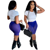 Sexy Nightclub Mesh Perspective Half Shorts with Panties