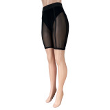 Sexy Nightclub Mesh Perspective Half Shorts with Panties