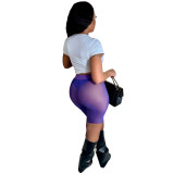 Sexy Nightclub Mesh Perspective Half Shorts with Panties