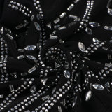 2023 Sexy Women Dress Hot Drill Tassel Cut Out Bodycon Slim Backless Party Night Clubwear Sleeveless Mini Dresses For Women Vestidos
