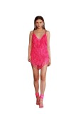 Fashionable Fringed Spaghetti Strap Dress