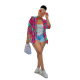 Fashion Printed Colorful Blazer