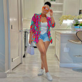 Fashion Printed Colorful Blazer