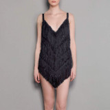 Fashionable Fringed Spaghetti Strap Dress