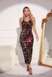 Seductive Straps Sparkling Backless Evening Gown