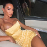 Satin Strapless Corset Mini Dress