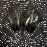 Club Hot Drilling See Through Feather Strapless Mini Dress