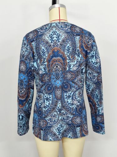Floral Long-Sleeve Square Neck Top - Women