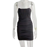 Satin Strapless Corset Mini Dress