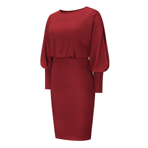 Womens Casual Long Sleeve T Shirt Dress V-Neck Casual Long Dresses Casual Pleated Long Sleeve Mini Dress
