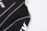 Printed Mesh Perspective Slim Fit Long Sleeve Casual Set