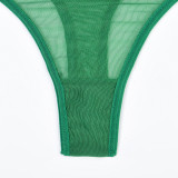 Seductive Mesh and Strap Three-Piece Set