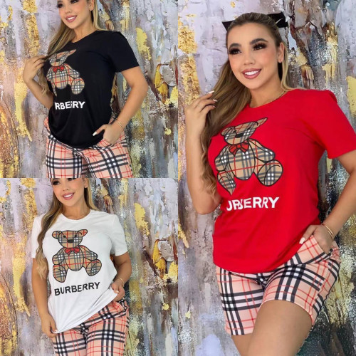Casual Offset Round Neck Short Sleeve Sportswear Shorts Set