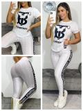 Casual Printed Letter Short Sleeve Pant Set