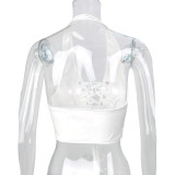 Sultry Strap PU Crop Top