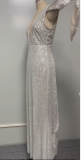 Stunning Silver Mermaid Sequin Dress