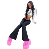 Stylish Comfortable Slim Low Waist Flared Pants