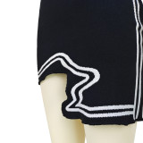 Solid Color Sexy Irregular Knitted Skirt