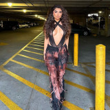 Street-style Personality Tie-dye Fringe Pants