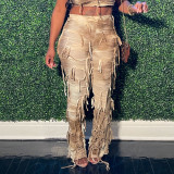 Street-style Personality Tie-dye Fringe Pants