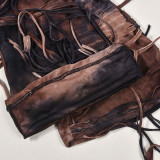 Street-style Personality Tie-dye Fringe Pants