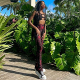 Street-style Personality Tie-dye Fringe Pants