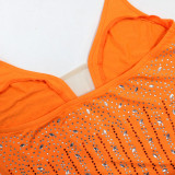 Women's Beaded Feathered Netted Lace-Up Dress
