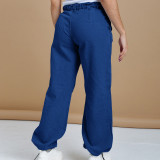 Casual Loose Denim Trousers Elastic Jeans