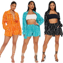 Sultry and Chic Pleated Floral Two-Piece Set