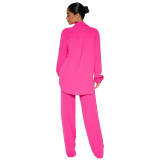 Effortless Style with Casual Elastic Wash-and-Wrinkle Two-Piece Set