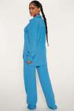 Effortless Style with Casual Elastic Wash-and-Wrinkle Two-Piece Set