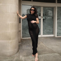 Solid Color Elegance Seductive and Slimming Knit Maxi Dress
