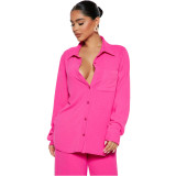 Effortless Style with Casual Elastic Wash-and-Wrinkle Two-Piece Set