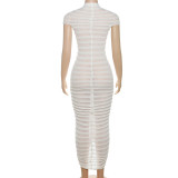 Solid Color Elegance Seductive and Slimming Knit Maxi Dress