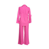 Effortless Style with Casual Elastic Wash-and-Wrinkle Two-Piece Set