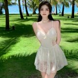 Girls' Lace One Piece Swimsuit