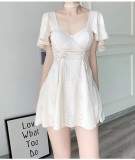 Women's Conservative Design One-Piece Swimsuit skirt
