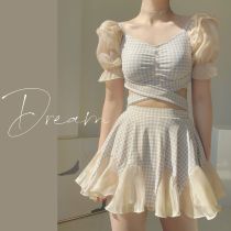 Flattering Two-Piece Young Women Swimwear Skirt Set Flattering Two-Piece Young Women Swimwear Skirt Set